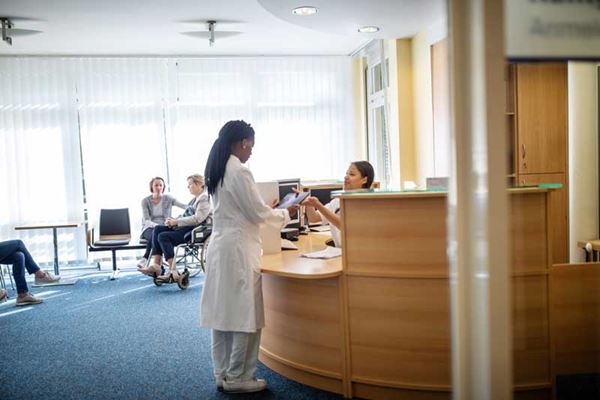 Health clinic waiting room