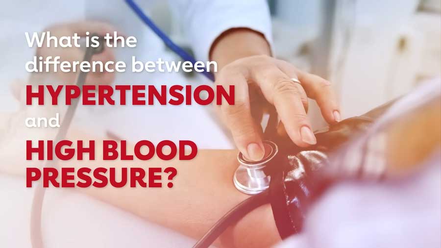 Is there a difference between hypertension and high blood pressure?