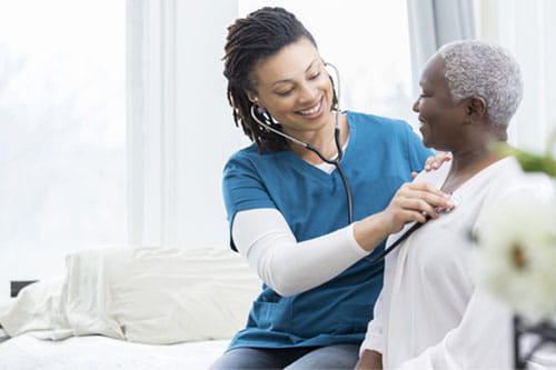 nurse with patient