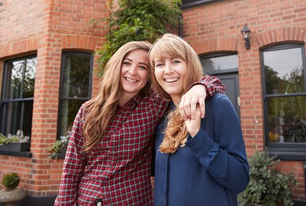 mother with high school are daughter