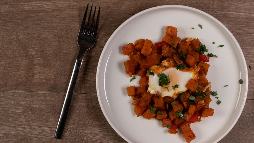 Sweet Potato Hash with Eggs