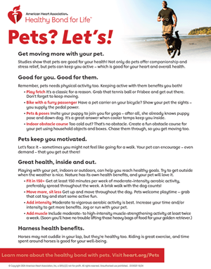 Move more with your pet infographic